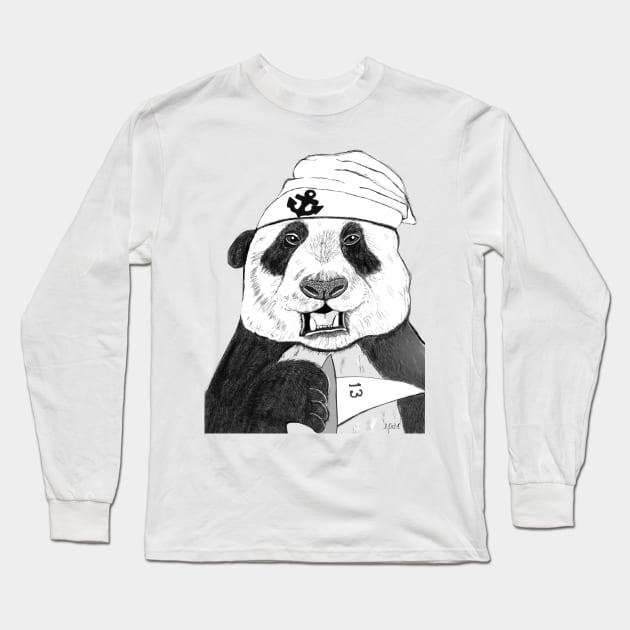 Panda Sailor Long Sleeve T-Shirt by msmart